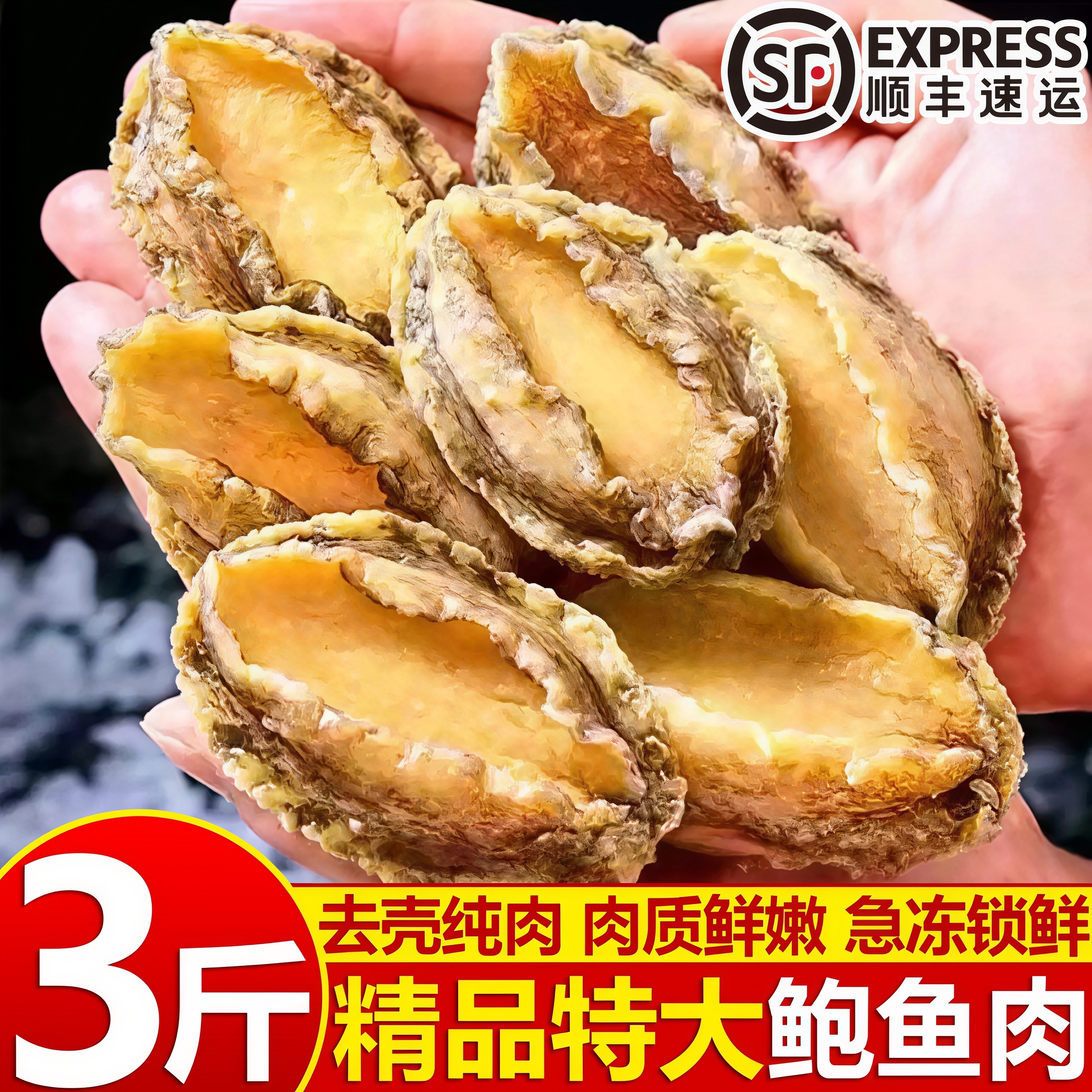 寰球邮鲜活冻三去免处理鲍鱼肉