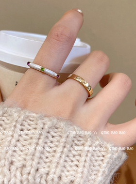 复古简约几何开口环形戒指女时尚气质高级感指环设计感小众手饰品