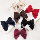 法国亚历山大A P发饰缎面飘带蝴蝶结发夹 现货