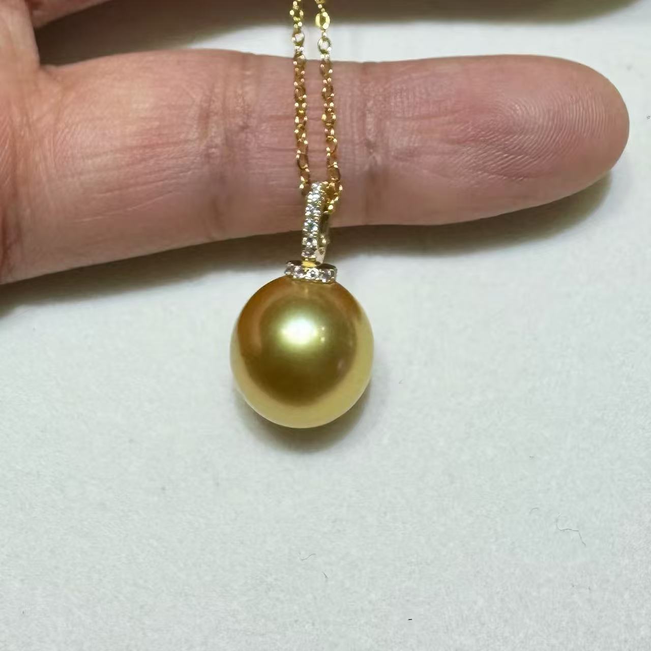 南洋海水金珠浓金奶嘴万能扣吊坠