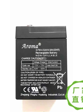 Aroma电瓶TIANLONG童车HENG HAN六伏6V4.0Ah阀控SM4-6蓄电池FM640