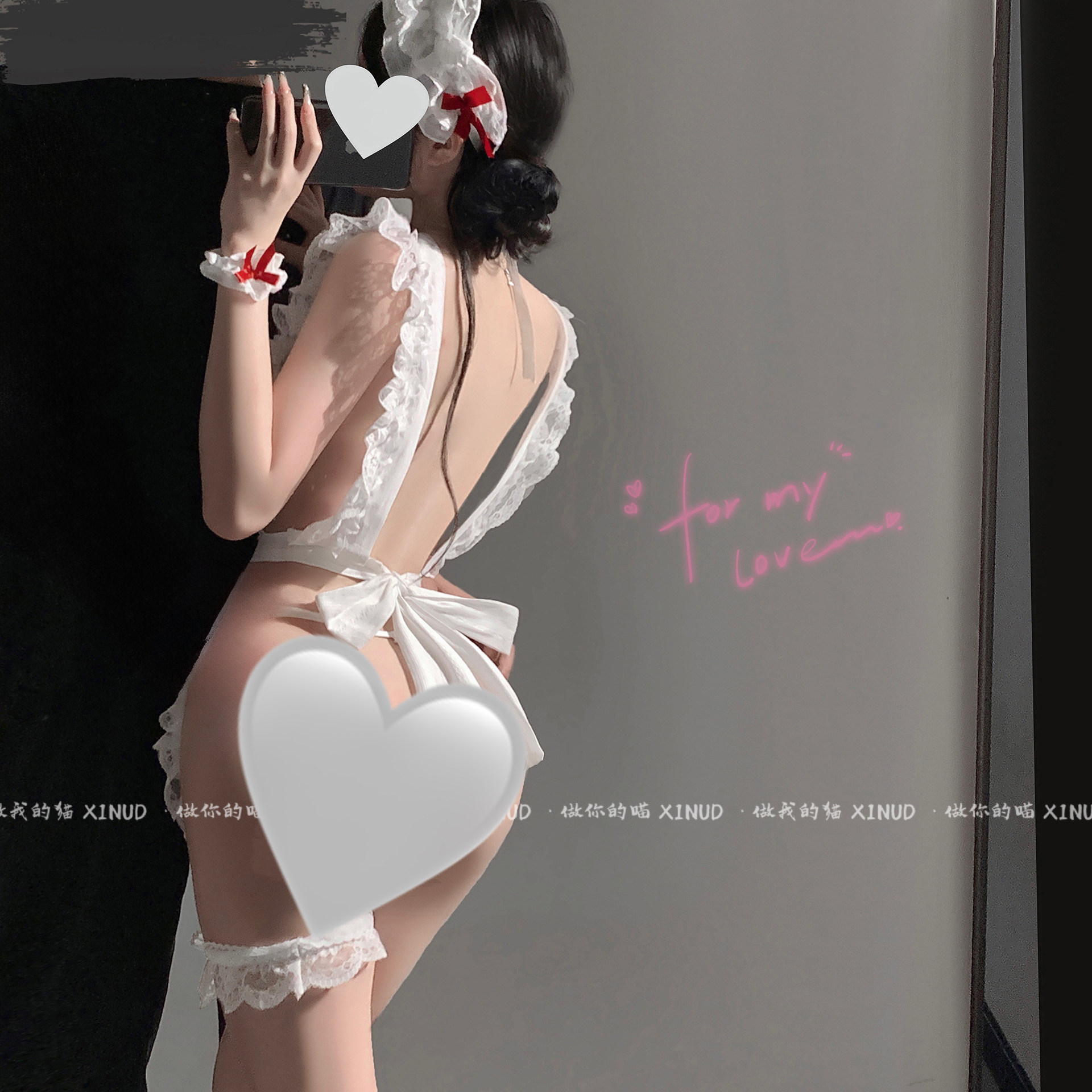 做你的猫厨娘女佣围裙蕾丝女仆装图片