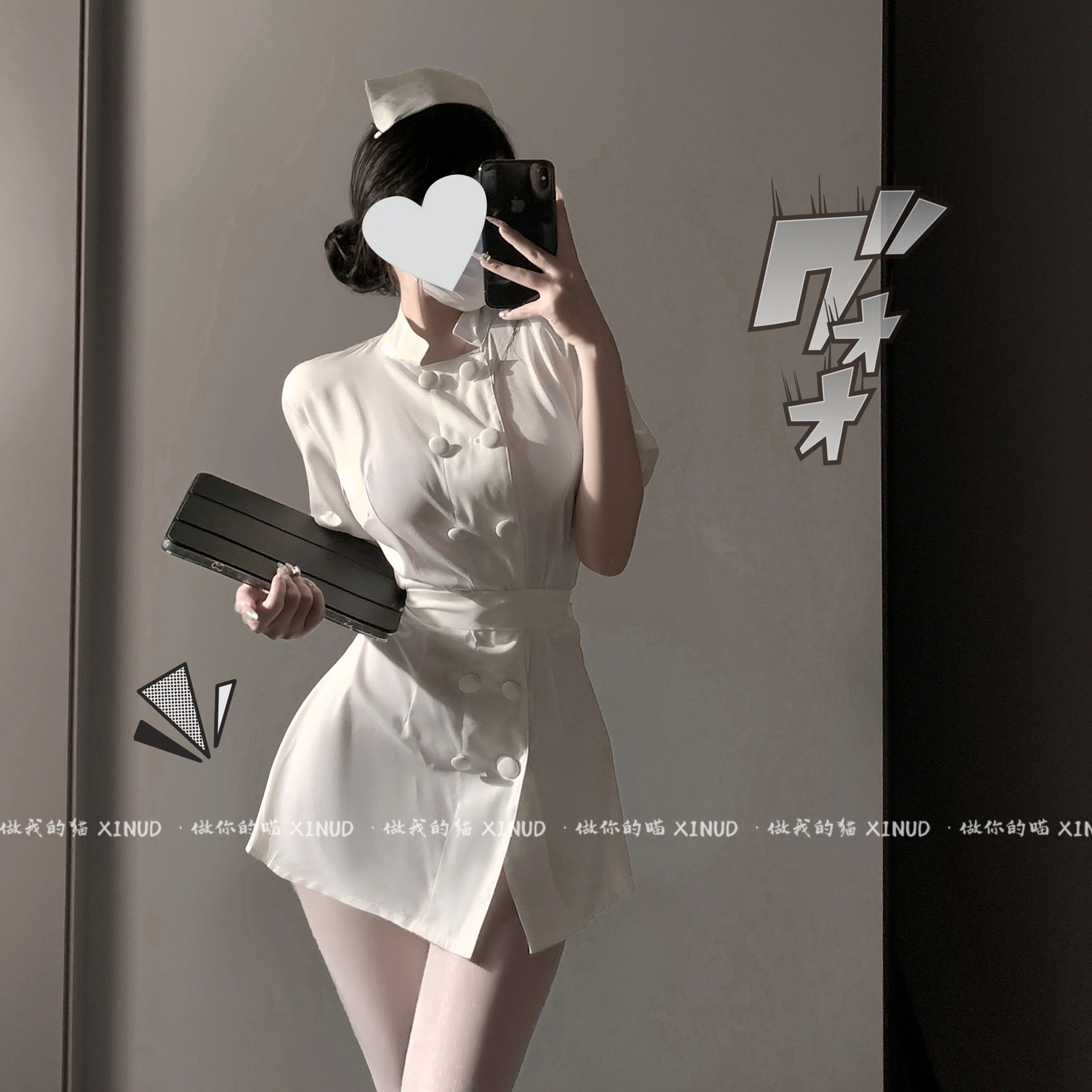 做你的猫：查房时间到啦！清纯私房少女制服套装性感透视连衣裙