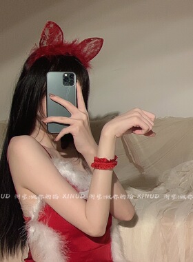 自拍性感猫咪耳朵蕾丝头饰发箍