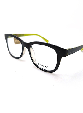 韩国LACELLO L9004磨砂黑绿色眼镜框架 佩戴有质感显气质超轻舒适