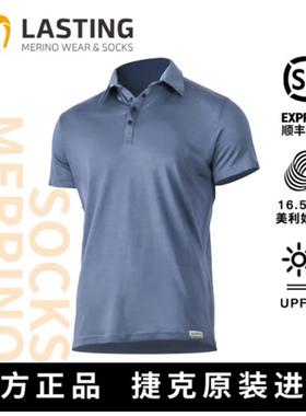 捷克原装进口LASTING美利奴羊毛衫速干衣翻领POLO衫短袖T恤ELIOT