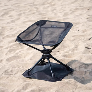 OWLCAMP户外轻量旋转马扎便携椅子沙滩玩水转椅网纱露营椅折叠椅