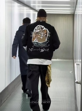 2025早春蔡徐坤同款男女夹克外套工装宽松纯棉刺绣外穿潮牌棒球服