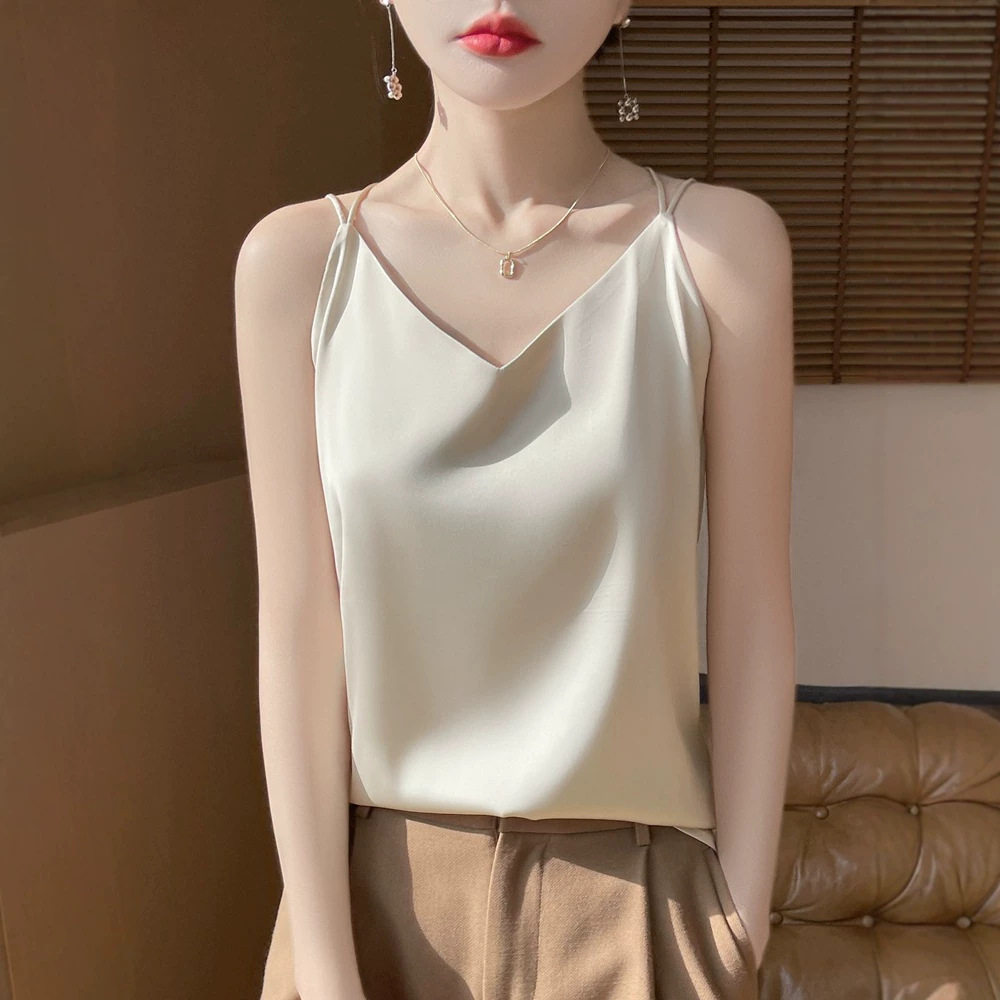 夏季V领美背吊带背心女打底内搭抹胸