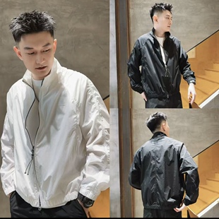 春夏季新款速干防晒衣夹克男潮牌百搭轻薄款立领外套男士防晒服