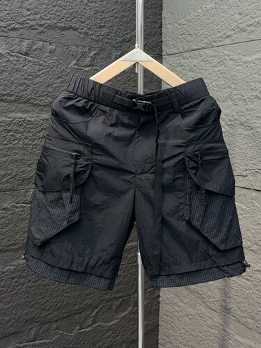 夏季薄款速干工装短裤男潮牌时尚宽松直筒休闲五分裤中裤男士马裤