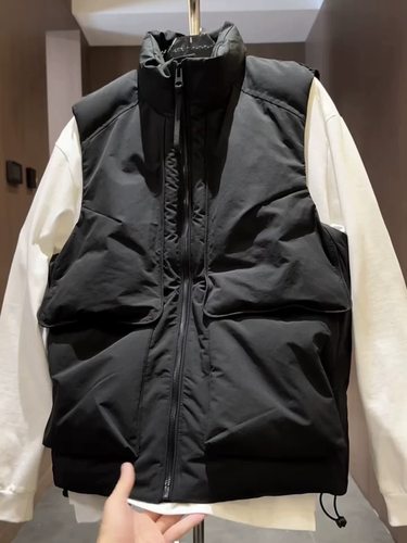 冬季新款加厚工装立领羽绒棉马甲男士百搭保暖马夹上衣潮牌防寒服