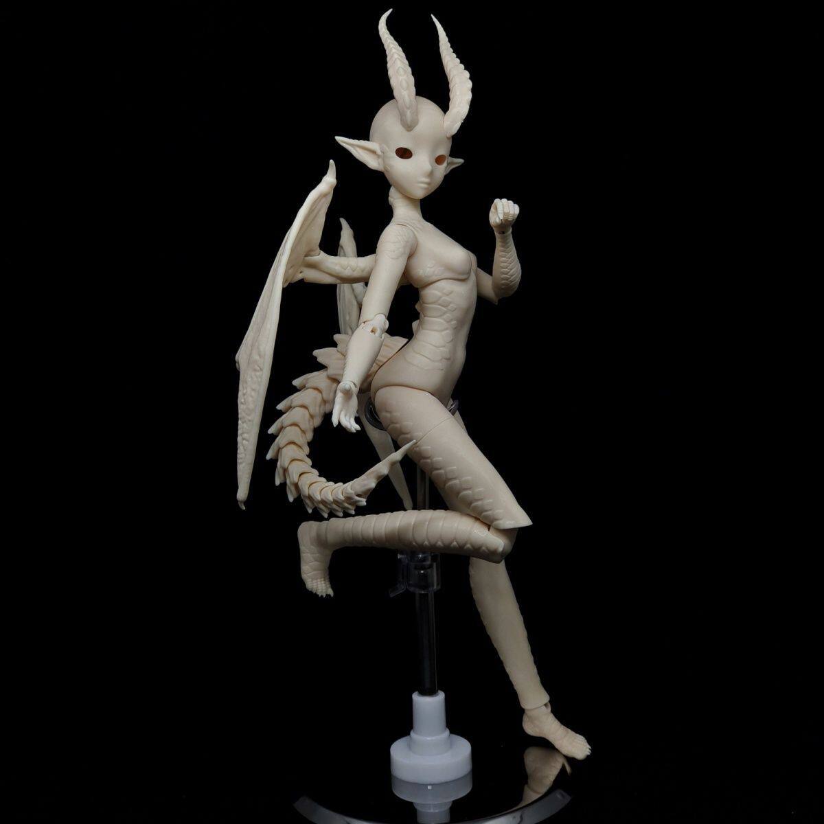 原创龙娘BJD收藏可拆合立体3D打印限量模型娃娃龙娘bjg娃娃摆件