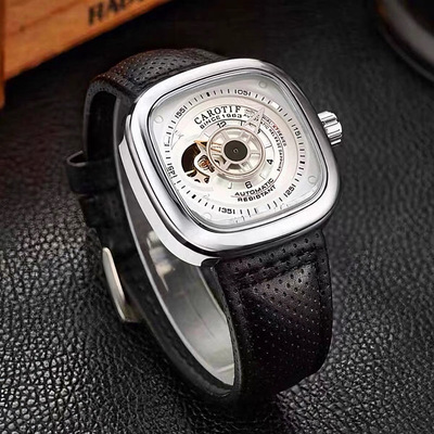 拍卖捡漏 -Z8813全自动机械表品牌男士手表纯机械方形腕表新款