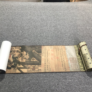 宋 佚名 胡茄十八拍图 传仇英摹本 工笔人物少数民族国画临摹长卷