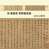 笔阵图说卷名家行楷书法高清微喷复制学习临摹装 宋四家 黄庭坚 裱