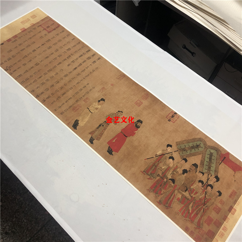 唐阎立本 步辇图 中国历代名家国画人物画高清微喷复制临摹装饰画