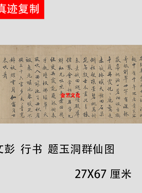 文彭题玉洞群仙图名家真迹书法