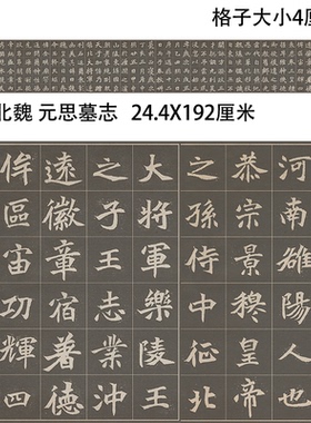 北魏 元思墓志 经典魏碑楷书碑拓范本高清微喷复制字帖学习临摹