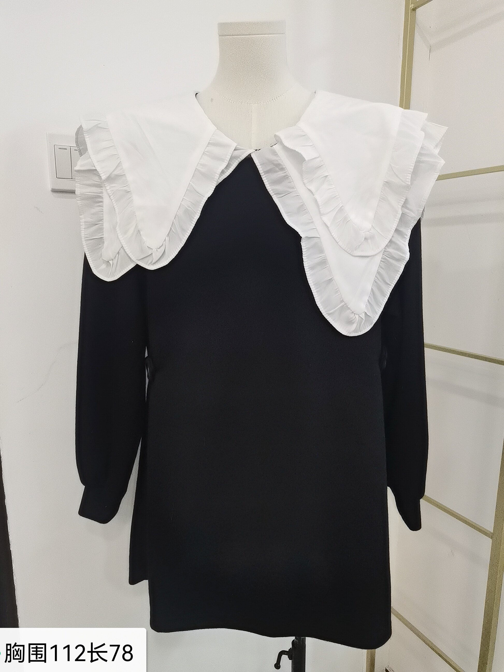 白色小香风连衣裙黑色背心裙衣女冬季打底衫春季薄款上衣韩版长裙