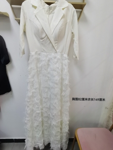 V领修身显瘦名媛长款女士西装外套风衣连衣裙秋冬 全场三件包邮