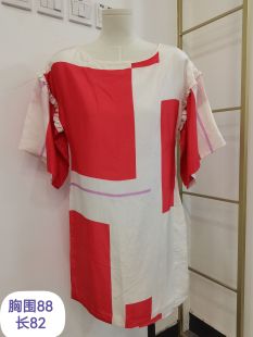 2024年夏季新款宽松中长款短袖印花阔太太真丝桑蚕丝潮连衣裙