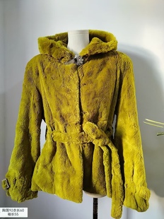 獭兔毛马甲貂皮大衣女龙猫皮草中长通勤风貂马甲外套中古貂狐狸毛