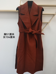 双面羊绒羊毛呢赫本风坎肩女外套马甲秋冬中长款冬季女法式小香风