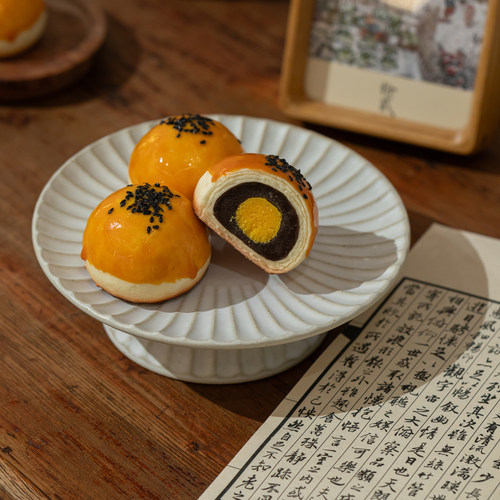 仿真蛋黄酥点心食物模型拍摄道具
