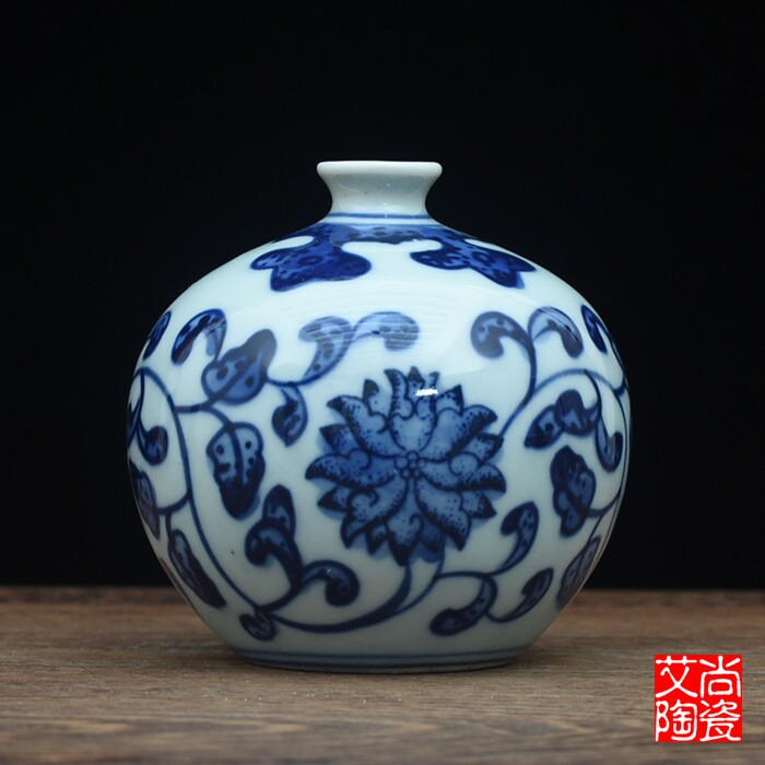 景德镇全手工小摆件插花仿古瓷器