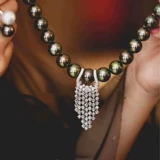 Длинный цирконий из жемчуга, ожерелье с кисточками, свитер, аксессуары, микроинкрустация, подарок на день рождения