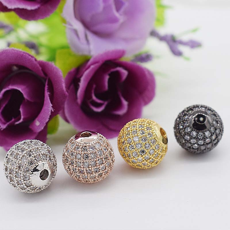 diy微镶路路通不掉色圆球隔珠