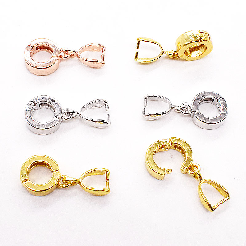 925半银翡翠玉石蜜蜡diy吊坠扣