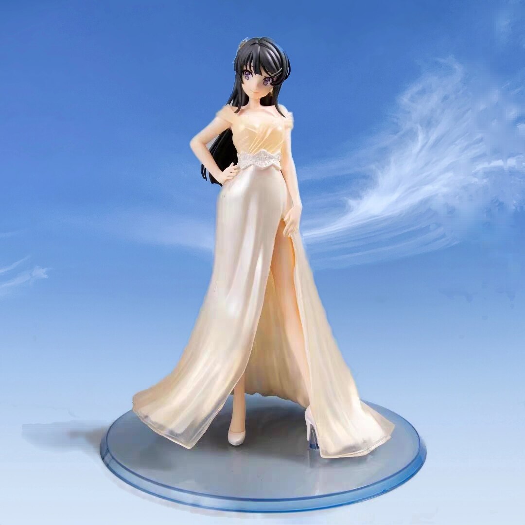 动漫青春猪头少年不会梦到兔女郎樱岛麻衣婚纱美少女手办摆件礼物