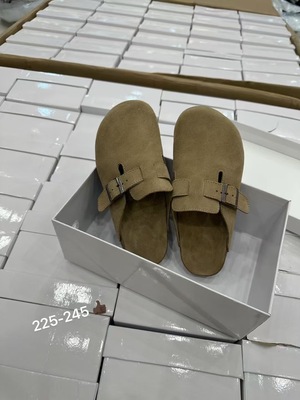 韩国东大门女鞋百搭厚底包头半拖鞋一脚蹬懒人单鞋勃肯鞋软底牛皮