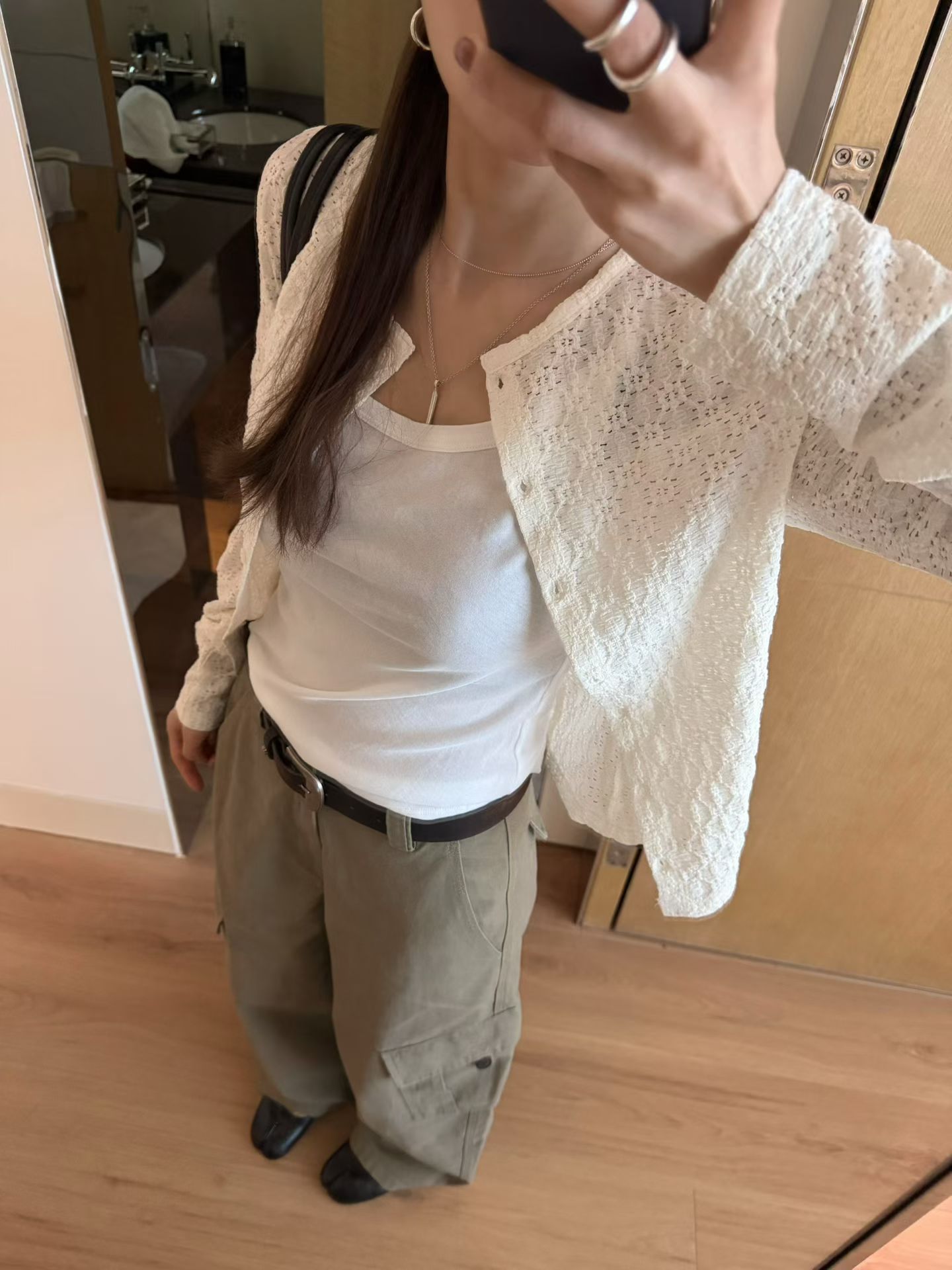 韩国东大门正品2026秋季新款百搭显瘦立体镂空蕾丝开衫女上衣chic