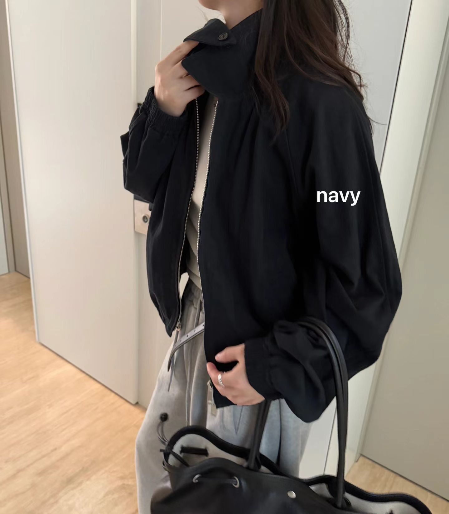 韩国东大门正品女装2026秋季新款百搭显瘦立领长袖拉链短款外套