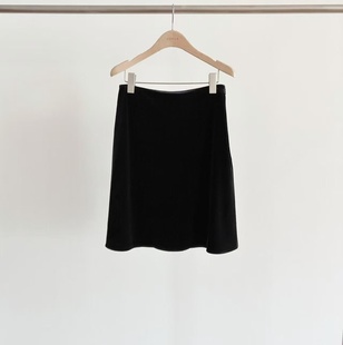 ounce韩国东大门正品女秋冬高品质丝绒松紧腰显瘦半身裙短裙百搭