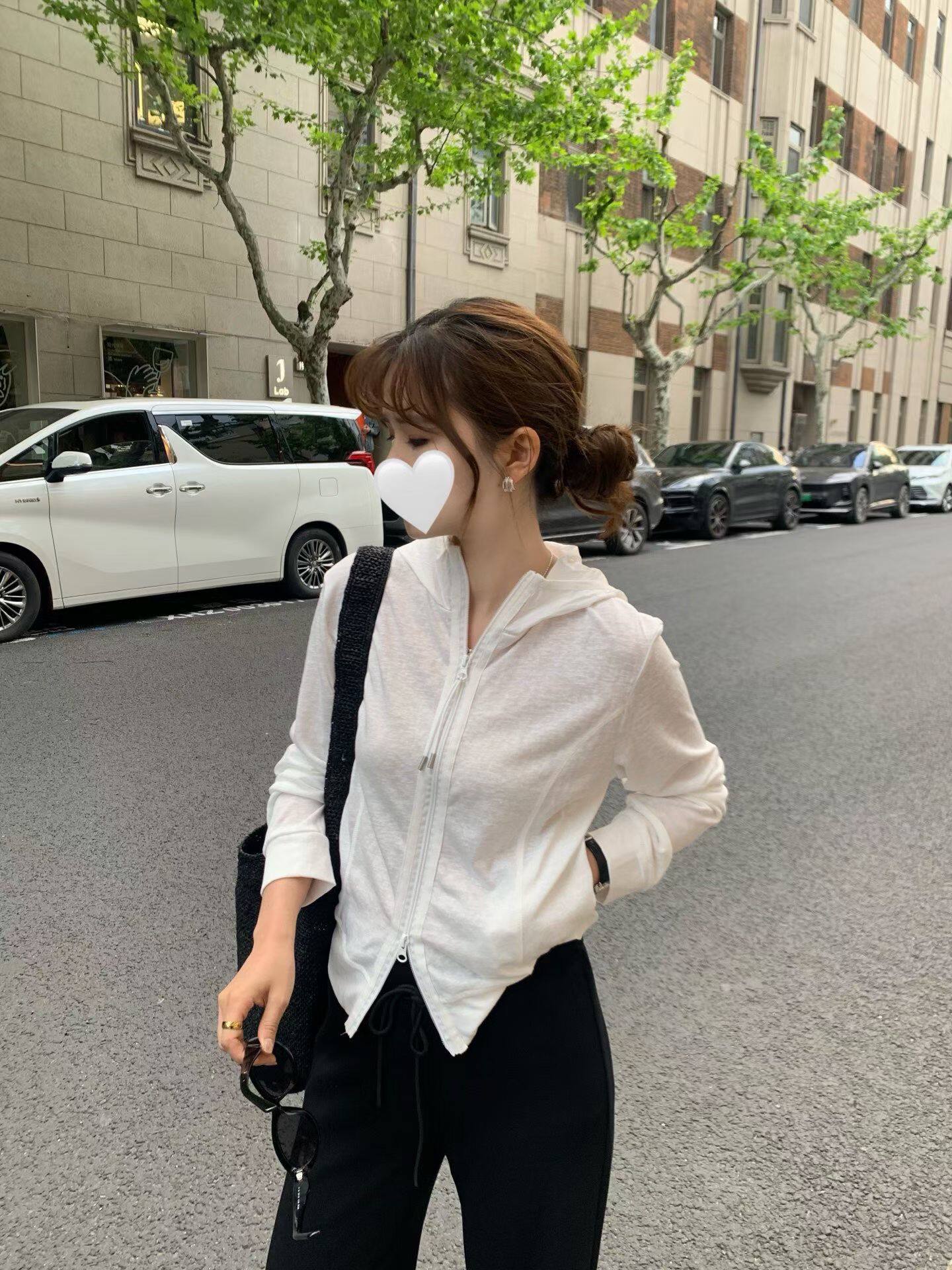 韩国东大门正品女装新款双拉链连帽冰丝苎麻薄款防晒休闲外套上衣