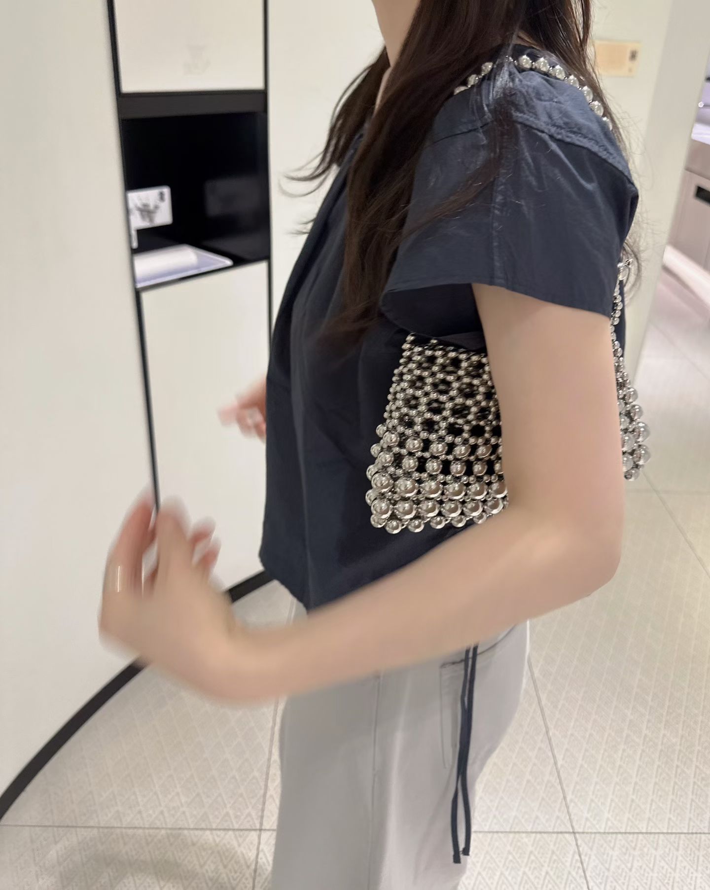韩国东大门正品女装百搭圆领泡泡短袖抽绳系带衬衫宽松显瘦休闲