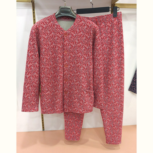 女士开衫保暖内衣套装加绒加厚冬