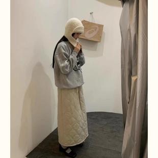 MJAMILA 好穿自留款24秋冬韩系高腰显瘦百搭夹棉中长款百搭半身裙