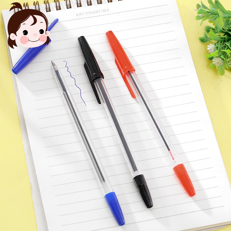 圓珠筆批發 紅色 藍色 黑色油筆1.0mm原子筆辦公用品創意學生文具