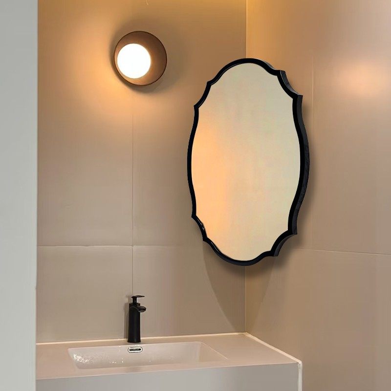 复古镜子古风伸缩美式法式中折叠镜风水转角镜可卫生间旋转浴室镜