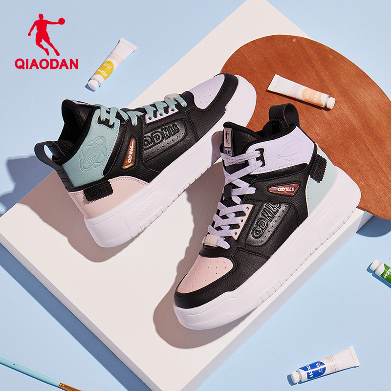 乔丹女鞋高帮板鞋女2026新款运动鞋女款鞋子休闲鞋空军一号鸳鸯鞋
