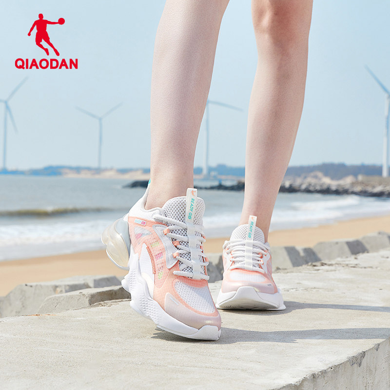 乔丹女鞋气垫运动鞋女跑步鞋龙年新款网面透气健身跑鞋跳操鞋