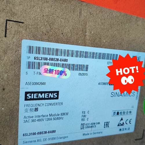 议价6SL3100-0BE28-0AB0 变频器 有源接口模块 80KW 工控配件维修