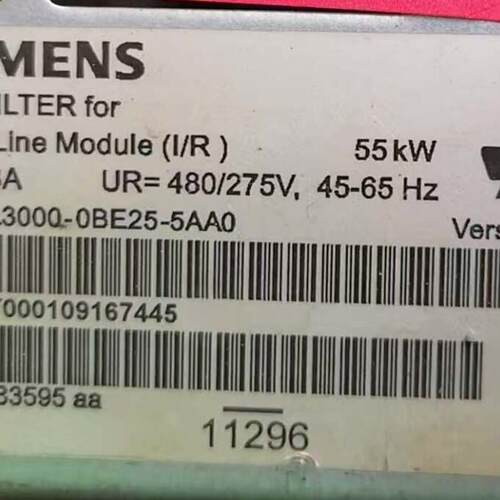 议价6SL3000-0BE25-5AA0 进线滤波器 55kW 工控自动化配件维修