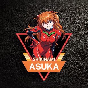 明日香时代新世纪福音战士动漫汽车贴纸二次元电动车防水贴纸装饰