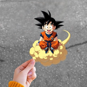 反光Q版 七龙珠小悟空电动车贴纸瓶摩托车雅爱小车创意电车贴装 饰